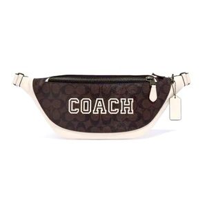 Coach Varsity Sling Unisex Brown and Cream Belt Bag